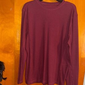 Magellan Outdoors Maroon Long Sleeve Shirt